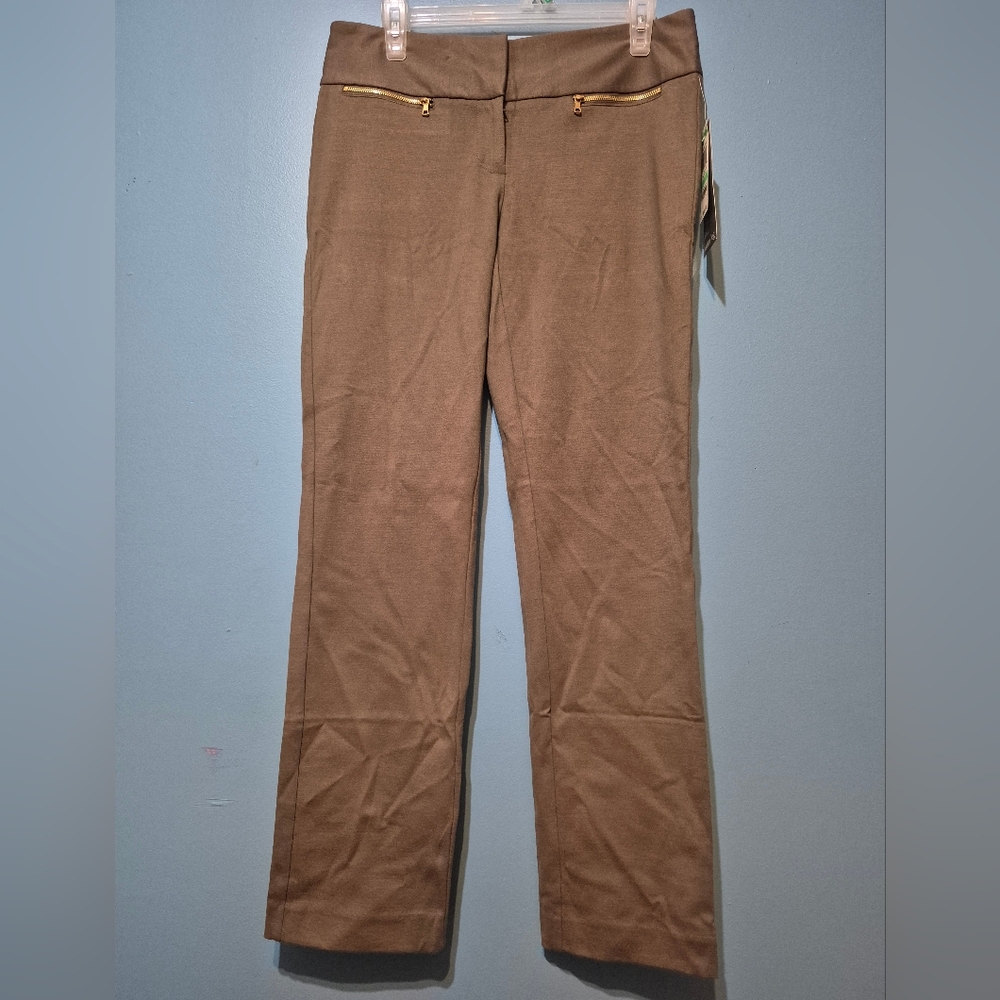 Alfani Classic Straight Fit Womens Pants - Brown